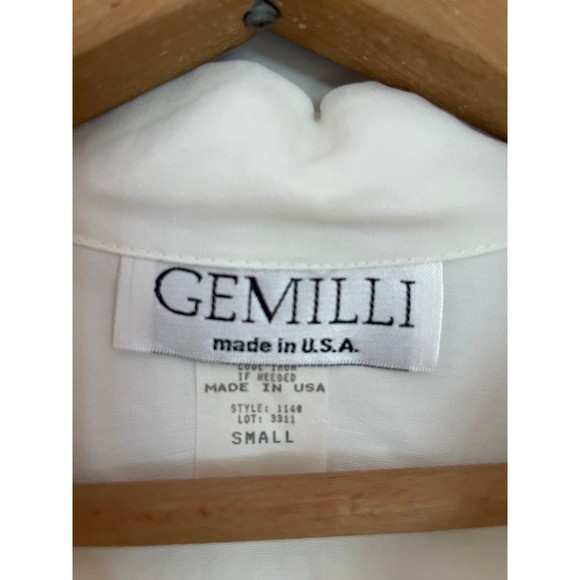 Vintage Gemilli White Button Down with Greek Key Gold Details - Picture 7 of 9